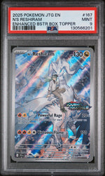2025 Pokemon Scarlet and Violet Journey Together Enhanced Booster Box Topper N's Reshiram #167 PSA 9