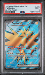 2023 Pokemon Scarlet and Violet 151 Ultra Rare Zapdos Ex #192 PSA 9