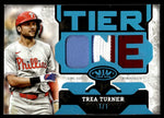 2025 Tier One Trea Turner Game-Used Triple Patch Relic Die-Cut 1/1