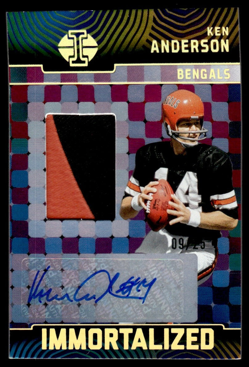 2024 Panini Illusions Immortalized Ken Anderson #IJA-KAN Patch Auto /25