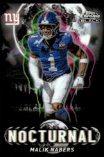 2025 Topps Chrome Black Malik Nabers Nocturnal SSP