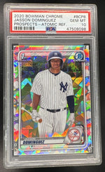 2020 Bowman Chrome Prospect Atomic Refractor Jasson Dominguez #BCP8 PSA 10