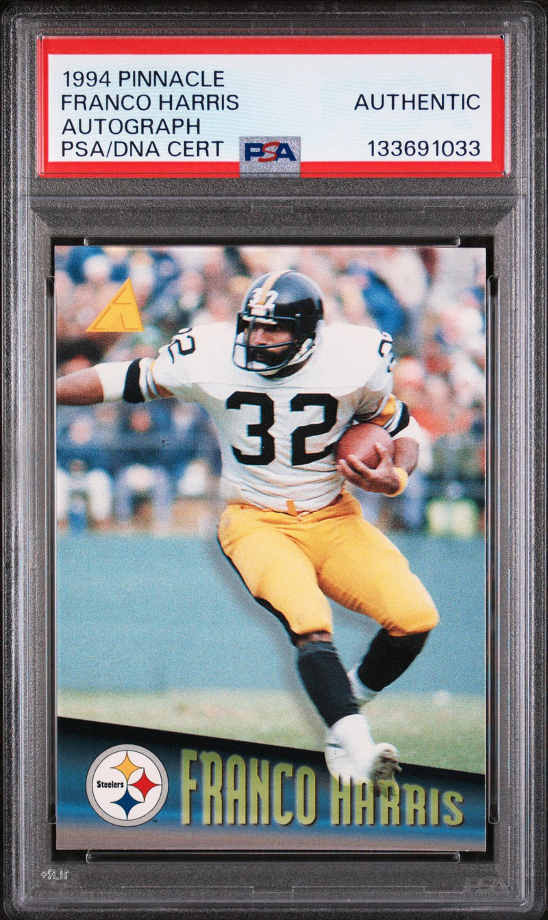 1994 Panini Pinnacle Autograph-D.G. Only Franco Harris PSA 0