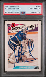 1992 Bowman Stephane Fiset #398 PSA 0