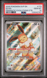 2025 Pokemon Scarlet and Violet Prismatic Evolutions Elite Trainer Box Eevee #173 PSA 10