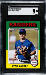 2024 Topps Heritage Evan Carter #170 RC SGC 9