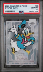 2023 Topps Chrome Uk Disney 100 Years of Wonder Donald Duck #86 PSA 10