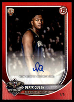 2025-26 Bowman Derik Queen Rookie RC True Red Auto /5