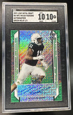 2021 Leaf Metal Draft Micah Parsons Rookie RC Green Mojo Auto /3 SGC 10