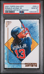 2021 Topps Gallery Modern Artists Orange Ronald Acuna Jr. #MA-2 /25 PSA 10