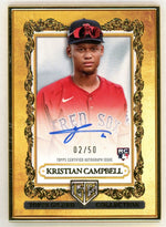 2025 Topps Gilded #GOG-KC Kristian Campbell Gallery of Gold Framed Rookie RC Auto /50