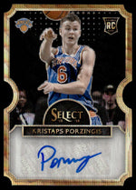 2015-16 Select #5 Kristaps Porzingis Rookie RC Gold Die-Cut Auto /10