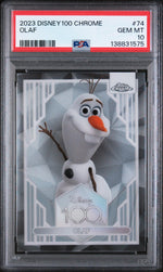 2023 Topps Chrome Disney100 Olaf #74 PSA 10