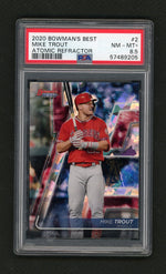 2020 Bowman's Best Atomic Refractor Mike Trout #2 PSA 8.5