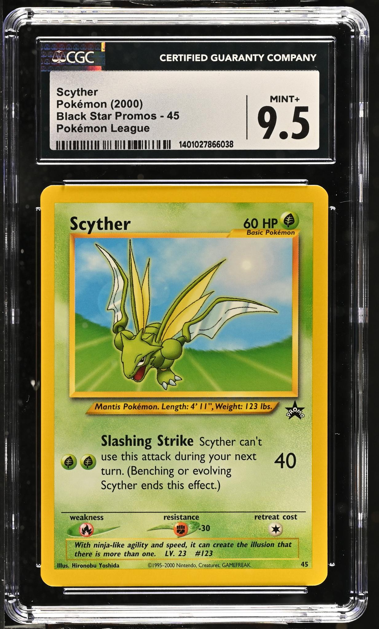2000 Pokemon #45 Scyther Black Star Promos CGC 9.5 – Monmouth Sports Cards