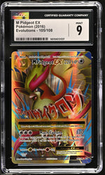 2016 Pokemon Evolutions M Pidgeot EX #105/108 Full Art CGC 9