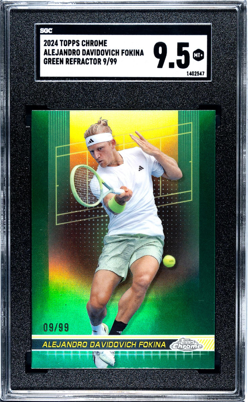 2024 Topps Chrome Alejandro Davidovich Fokina #148 Green Refractor /99 SGC 9.5
