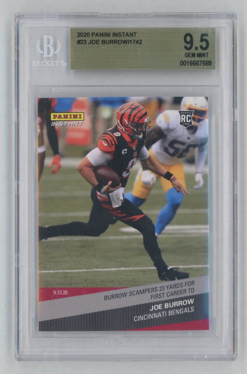 2020 Panini Instant #23 Joe Burrow First TD Rookie RC /1742 BGS 10