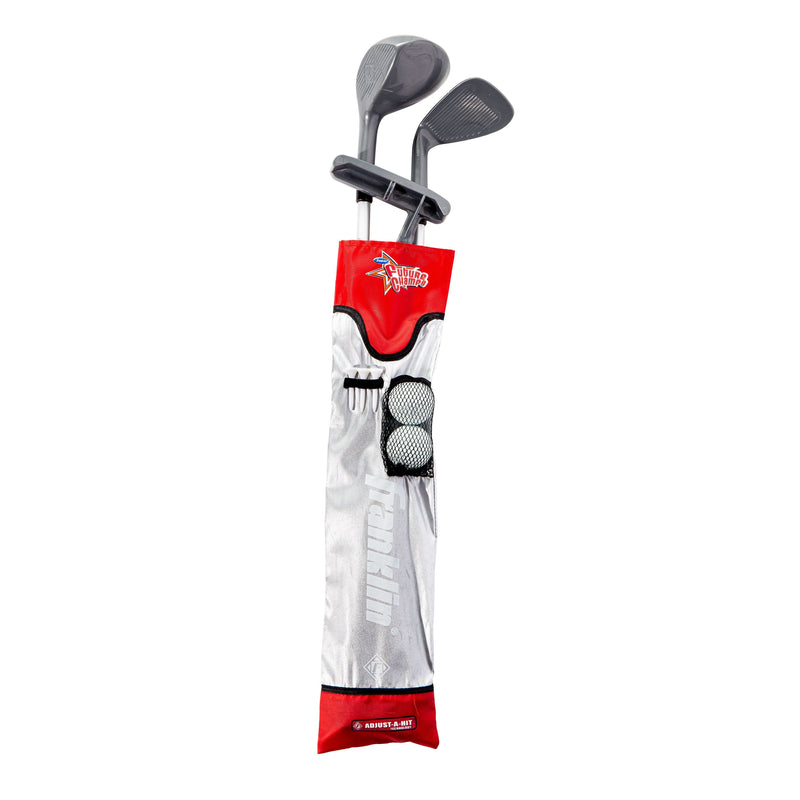 Franklin Sports Adjust-A-Sport Kids Golf Club Set - Gray/Red