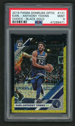 2019 Donruss Optic Black Gold Karl-Anthony Towns #131 /8 PSA 9