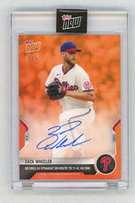 2021 Topps Now #631E Zack Wheeler Orange Auto SSP /5