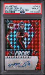 2024 Panini Mosaic In Focus Signatures Red Michael Penix Jr. #IFMPJ /199 PSA 10