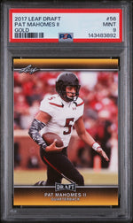 2017 Leaf Draft Gold Patrick Mahomes II #56 PSA 9