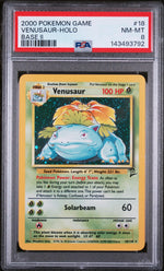 2000 Pokemon Base Set 2 Holo Venusaur #18 PSA 8