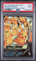 2021 Pokemon Sword and Shield Black Star Promos Celebrations Special Collection Pikachu V-Union #SWSH142 PSA 9