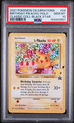 2021 Pokemon Celebrations Black Star Promo Classic Collection Holo Birthday Pikachu #24 PSA 10
