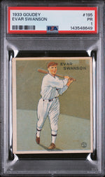 1933 Goudey Heads-Up Evar Swanson #195 PSA 1