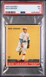1933 Goudey Heads-Up Max Bishop #61 PSA 3