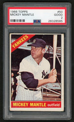 1966 Topps Mickey Mantle #50 PSA 2