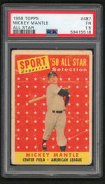 1958 Topps All Star Mickey Mantle #487 PSA 1.5