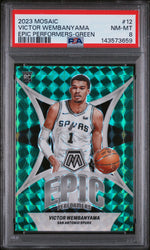 2023 Panini Mosaic Epic Performers Green Victor Wembanyama #12 PSA 8