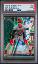 2020 Bowman's Best Green Refractor Shohei Ohtani #22 /99 PSA 9