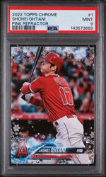 2022 Topps Chrome Pink Refractor Shohei Ohtani #1 PSA 9