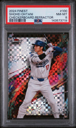 2024 Topps Finest Checkerboard Refractor Shohei Ohtani #100 PSA 8