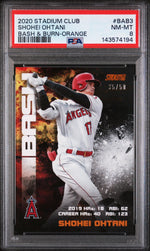 2020 Stadium Club Bash & Burn Orange Shohei Ohtani #BAB3 /50 PSA 8
