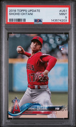 2018 Topps Update Pitching In Red Jersey Shohei Ohtani #US1 PSA 9