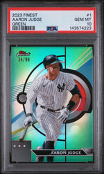 2023 Finest Green Refractors Aaron Judge #1 /99 PSA 10