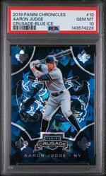 2019 Panini Crusade Blue Ice Aaron Judge #10 /99 PSA 10