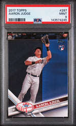 2017 Topps Catching Aaron Judge #287 PSA 9