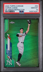 2020 Topps Chrome Photo Variation Green Refractor Aaron Judge #50 /99 PSA 10
