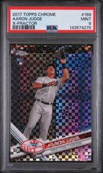 2017 Topps Chrome Catching Xfractor Aaron Judge #169 PSA 9