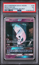 2017 Pokemon Sun and Moon Shining Legends Secret Rare Mewtwo Gx #78 PSA 5