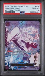 2025 One Piece the Best Premium Booster Japanese Alternate Art Gum Gum Giant #OP09-078 PSA 10