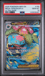 2025 Pokemon Mega Evolution Ultra Rare M Venusaur Ex #155 /143636467 PSA 10