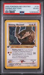 2002 Pokemon Neo Destiny 1st Edition Shining Noctowl #110 PSA 4
