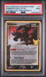 2021 Pokemon Celebrations Classic Collection Pop Series 5 Umbreon Gold Star #17 PSA 9